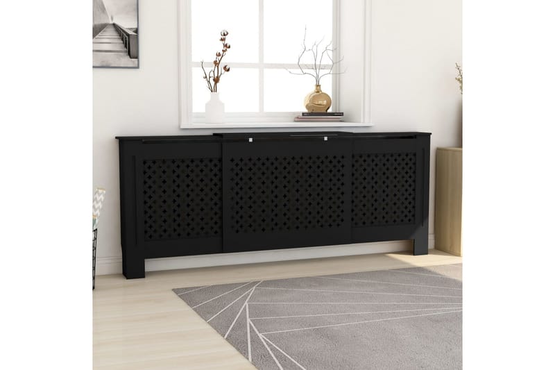 MDF lämpöpatterin suoja musta 205 cm - Musta - Talo & remontointi - Ilmastointi - Lämmitys - Lampöpatteri