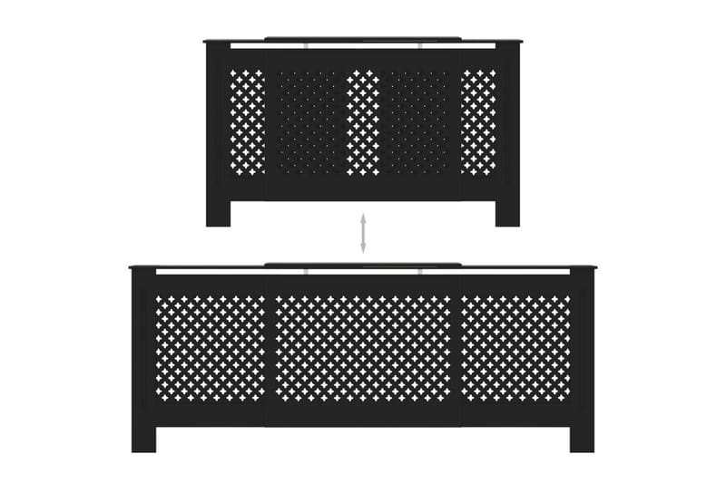 MDF lämpöpatterin suoja musta 205 cm - Musta - Talo & remontointi - Ilmastointi - Lämmitys - Lampöpatteri