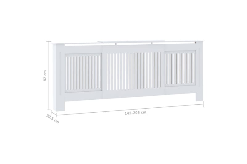 MDF lämpöpatterin suoja valkoinen 205 cm - Valkoinen - Talo & remontointi - Ilmastointi - Lämmitys - Lampöpatteri