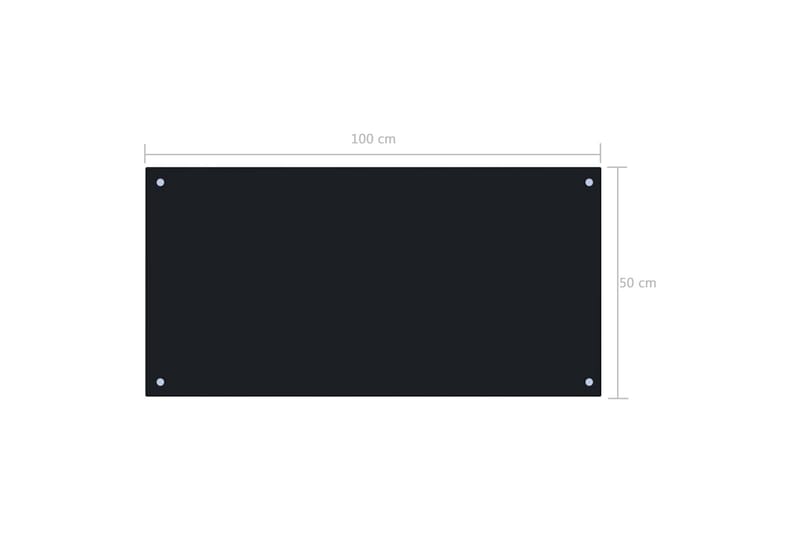 Keittiön roiskesuoja musta 100x50 cm karkaistu lasi - Musta - Talo & remontointi - Ilmastointi - Tuuletin
 - Liesituuletin