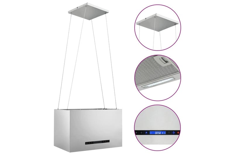 Ripustettava liesituuletin LCD 55 cm ruostumaton teräs - Hopea - Talo & remontointi - Ilmastointi - Tuuletin
 - Kattotuuletin