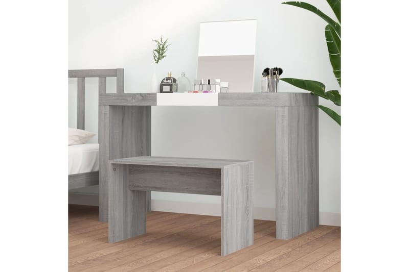 beBasic Meikkijakkara harmaa Sonoma 70x35x45 cm tekninen puu - Harmaa - Talo & remontointi - Keittiö & kylpyhuone - Keittiö & kodinhoitohuone - Keittiökalusteet - Keittiöjakkara