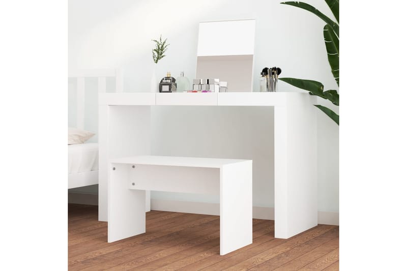 beBasic Meikkijakkara valkoinen 70x35x45 cm tekninen puu - Valkoinen - Talo & remontointi - Keittiö & kylpyhuone - Keittiö & kodinhoitohuone - Keittiökalusteet - Keittiöjakkara