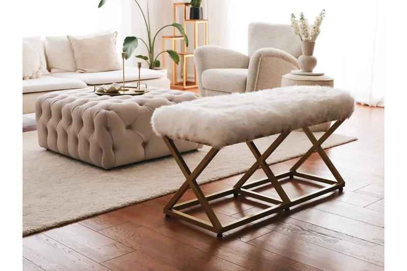 Istuinpallo Murmu 100 cm, Kulta/Valkoinen