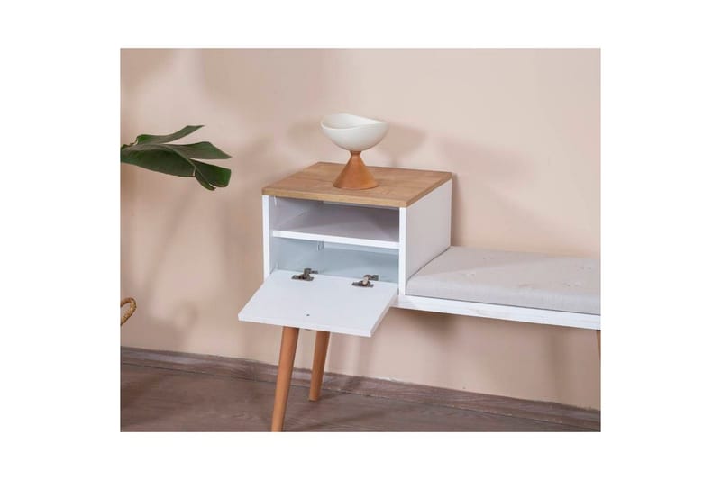 Penkki Valkoinen / Tammi - Valkoinen - Talo & remontointi - Keittiö & kylpyhuone - Keittiö & kodinhoitohuone - Keittiökalusteet - Keittiöjakkara