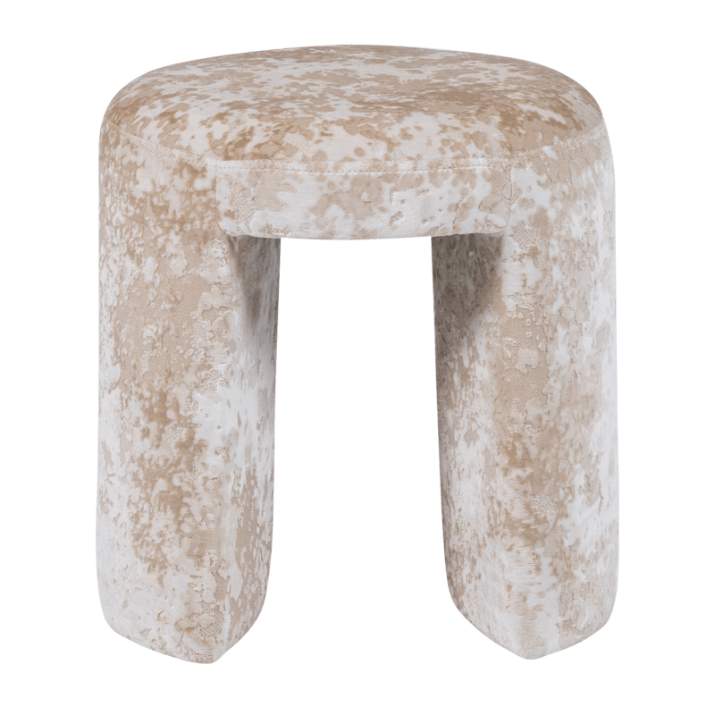 Verhoiltu jakkara Charlie 45 cm pyöreä, Beige