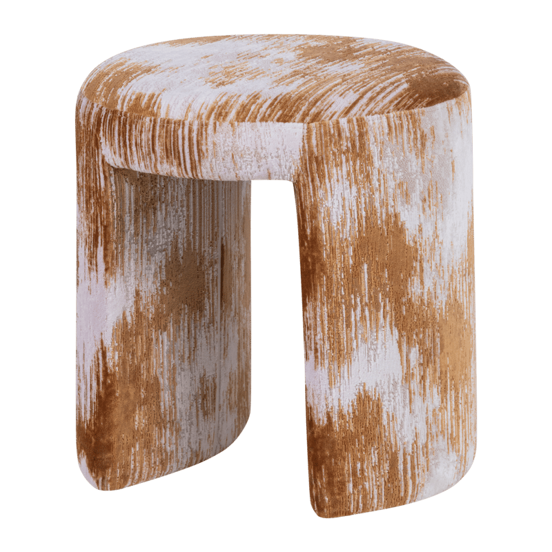 Verhoiltu jakkara Charlie 45 cm pyöreä, Karamelli