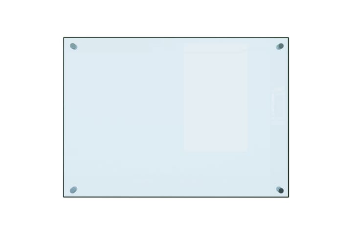 Keittiön roiskesuoja valkoinen 70x50 cm karkaistu lasi - Valkoinen - Työtaso & keittiötaso