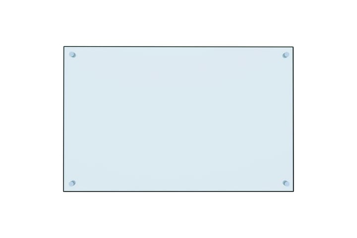 Keittiön roiskesuoja valkoinen 80x50 cm karkaistu lasi - Valkoinen - Työtaso & keittiötaso