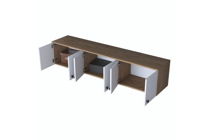 Jaibir seinähylly 179,6x37,5 cm ruskea/valkoinen - Hanah Home - Talo & remontointi - Keittiö & kylpyhuone - Keittiö & kodinhoitohuone - Keittiön sisustus - Keittiöhylly