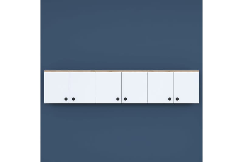 Jaibir seinähylly 179,6x37,5 cm ruskea/valkoinen - Hanah Home - Talo & remontointi - Keittiö & kylpyhuone - Keittiö & kodinhoitohuone - Keittiön sisustus - Keittiöhylly