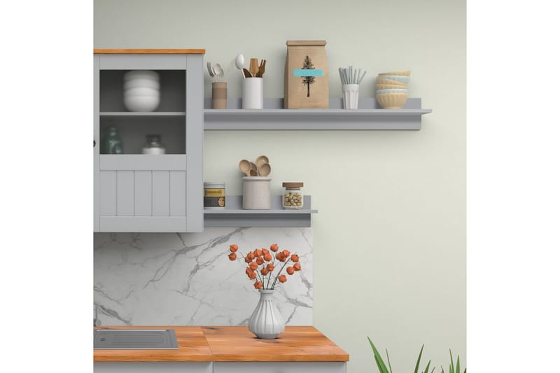 Alby Seinähylly 100x14 cm - Harmaa - Talo & remontointi - Keittiö & kylpyhuone - Keittiö & kodinhoitohuone - Keittiön sisustus - Keittiöhylly