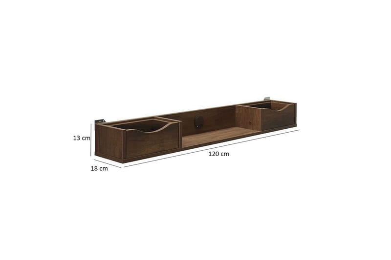 Astra Seinähylly 120 cm - Ruskea - Talo & remontointi - Keittiö & kylpyhuone - Keittiö & kodinhoitohuone - Keittiön sisustus - Keittiöhylly