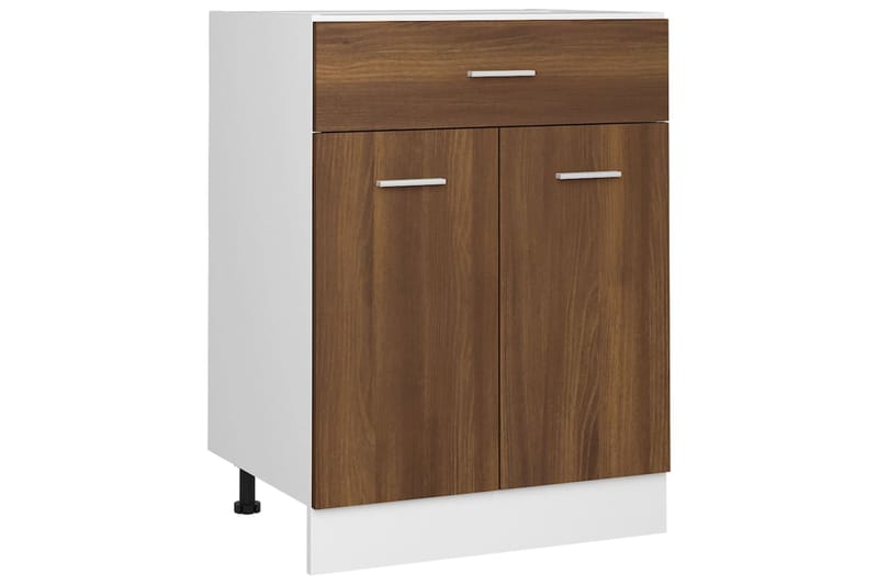 beBasic Alakaappi laatikolla ruskea tammi 60x46x81,5 cm tekninen puu - Ruskea - Talo & remontointi - Keittiö & kylpyhuone - Keittiö & kodinhoitohuone - Keittiön sisustus - Keittiökaappi