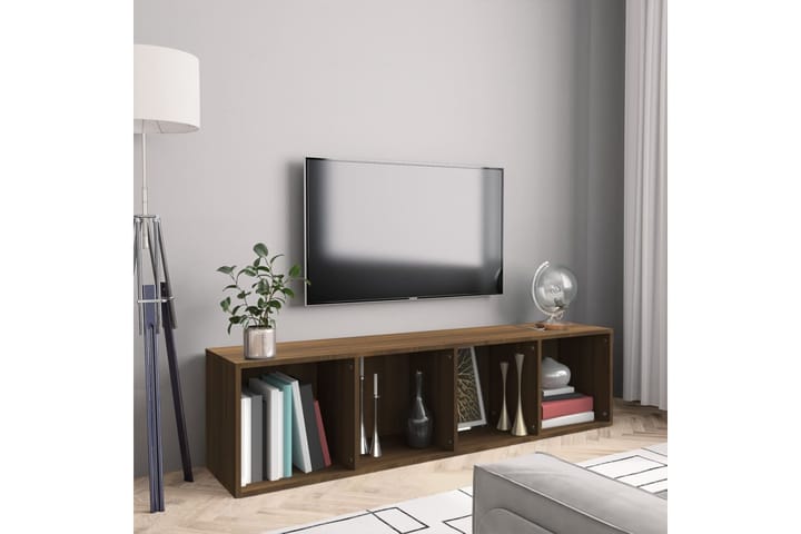 beBasic Kirjahylly / TV-taso ruskea tammi 143x30x36 cm tekninen puu - Ruskea - Seinähylly - Keittiöhylly - Hylly