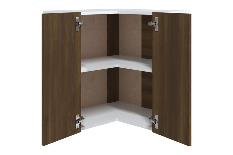 beBasic Riippuva kulmakaappi ruskea tammi 57x57x60 cm tekninen puu - Ruskea - Talo & remontointi - Keittiö & kylpyhuone - Keittiö & kodinhoitohuone - Keittiön sisustus - Keittiökaappi