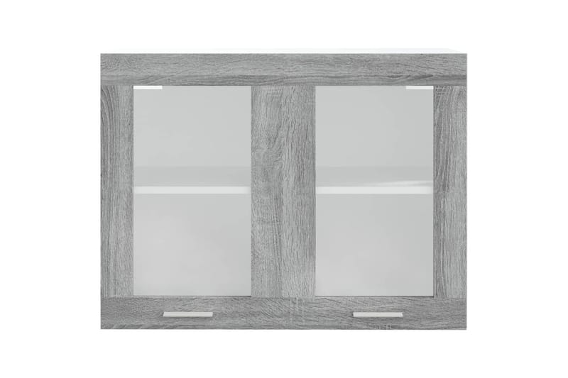 beBasic Riippuva lasikaappi harmaa Sonoma 80x31x60 cm tekninen puu - Harmaa - Talo & remontointi - Keittiö & kylpyhuone - Keittiö & kodinhoitohuone - Keittiön sisustus - Keittiökaappi