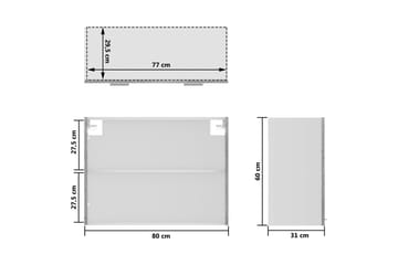 beBasic Riippuva lasikaappi harmaa Sonoma 80x31x60 cm tekninen puu - Harmaa - Talo & remontointi - Keittiö & kylpyhuone - Keittiö & kodinhoitohuone - Keittiön sisustus - Keittiökaappi