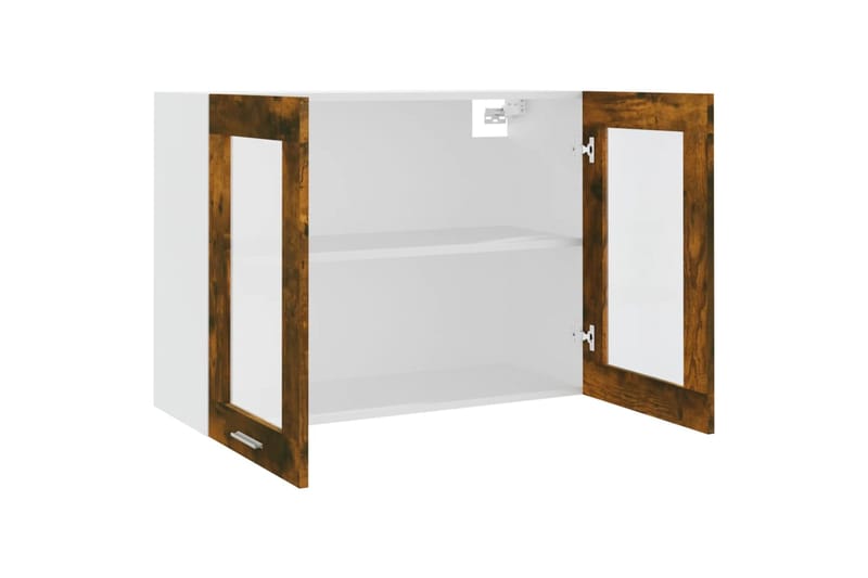 beBasic Riippuva lasikaappi savutammi 80x31x60 cm tekninen puu - Ruskea - Talo & remontointi - Keittiö & kylpyhuone - Keittiö & kodinhoitohuone - Keittiön sisustus - Keittiökaappi