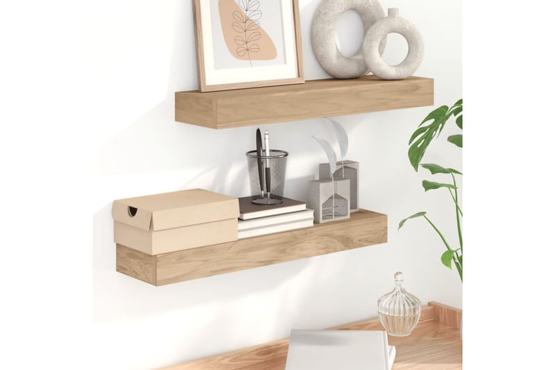 beBasic Seinähyllyt 2 kpl 60x15x6 cm täysi tiikki - Ruskea - Talo & remontointi - Keittiö & kylpyhuone - Keittiö & kodinhoitohuone - Keittiön sisustus - Keittiöhylly