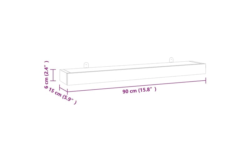 beBasic Seinähyllyt 2 kpl 90x15x6 cm täysi tiikki - Ruskea - Talo & remontointi - Keittiö & kylpyhuone - Keittiö & kodinhoitohuone - Keittiön sisustus - Keittiöhylly