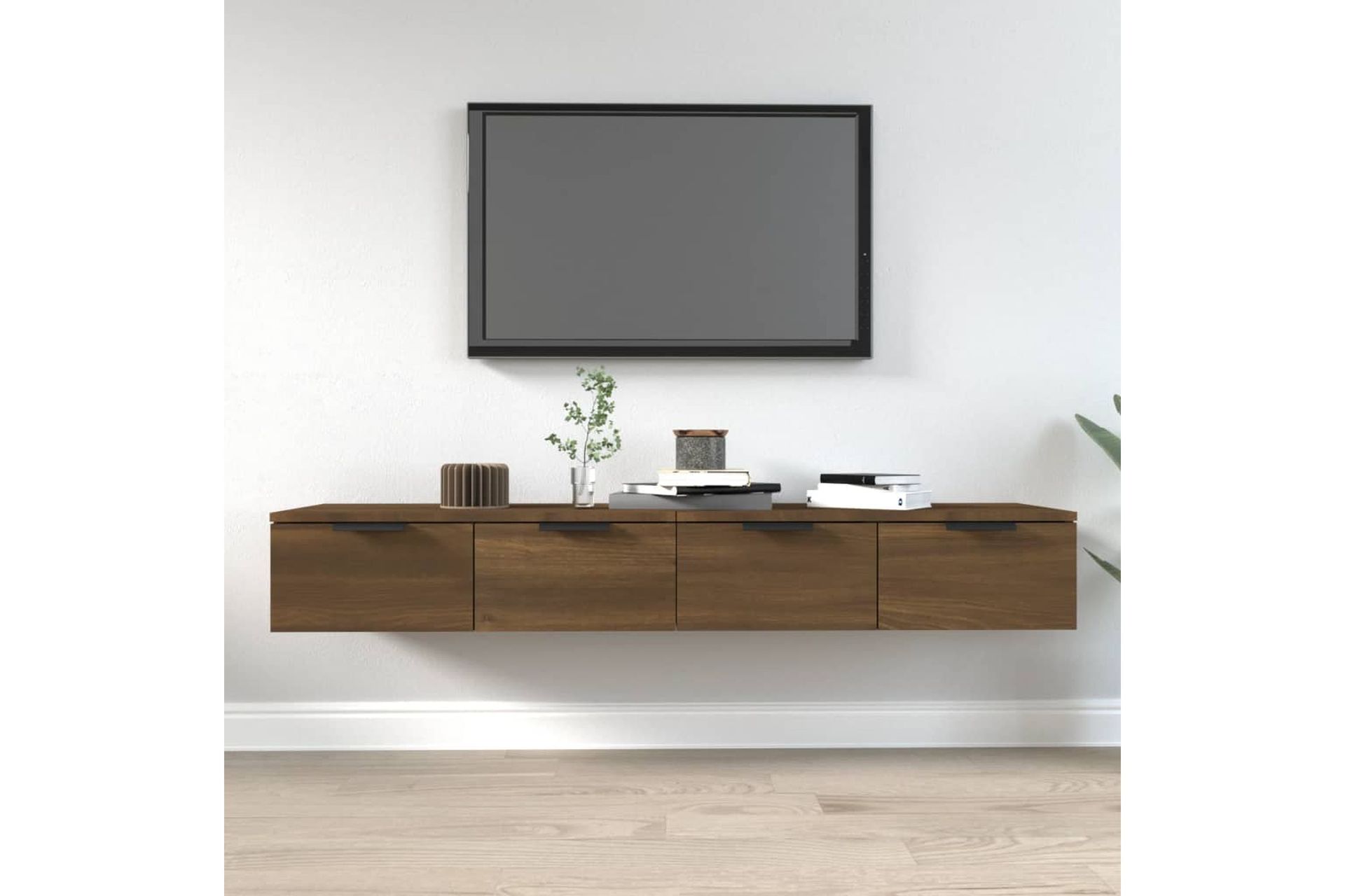 beBasic Seinäkaapit 2 kpl ruskea tammi 68x30x20 cm tekninen puu - Ruskea - Talo & remontointi - Keittiö & kylpyhuone - Keittiö & kodinhoitohuone - Keittiön sisustus - Keittiöhylly