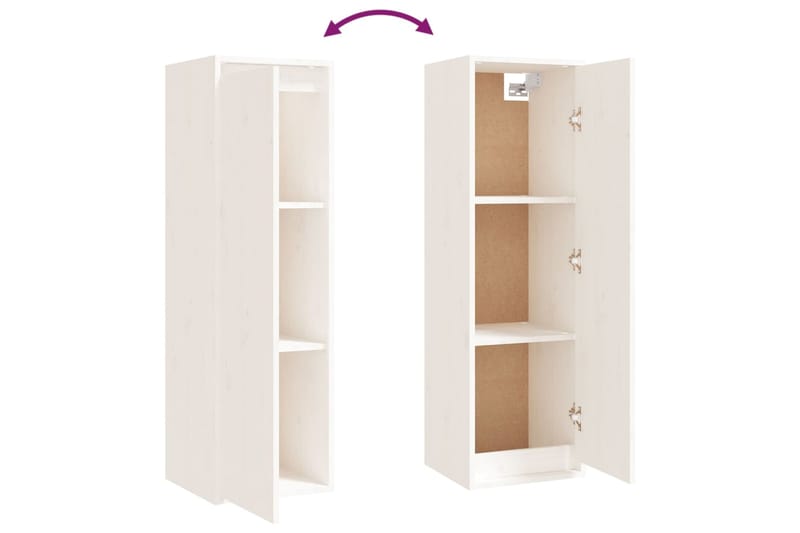 beBasic Seinäkaapit 2 kpl valkoinen 30x30x100 cm täysi mänty - Valkoinen - Talo & remontointi - Keittiö & kylpyhuone - Keittiö & kodinhoitohuone - Keittiön sisustus - Keittiöhylly
