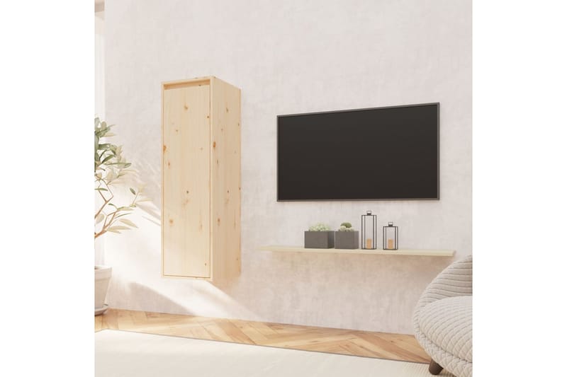 beBasic Seinäkaappi 30x30x100 cm täysi mänty - Ruskea - Talo & remontointi - Keittiö & kylpyhuone - Keittiö & kodinhoitohuone - Keittiön sisustus - Keittiöhylly