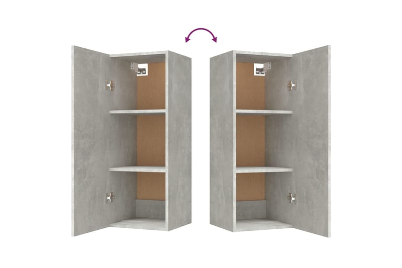 beBasic Seinäkaappi betoninharmaa 34,5x34x90 cm tekninen puu - Harmaa - Talo & remontointi - Keittiö & kylpyhuone - Keittiö & kodinhoitohuone - Keittiön sisustus - Keittiöhylly