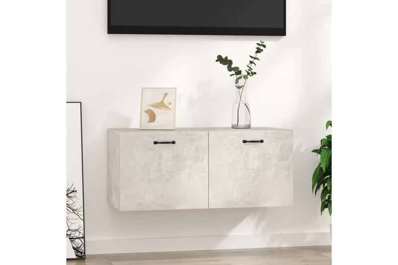 beBasic Seinäkaappi betoninharmaa 80x35x36,5 cm tekninen puu - Harmaa - Talo & remontointi - Keittiö & kylpyhuone - Keittiö & kodinhoitohuone - Keittiön sisustus - Keittiöhylly
