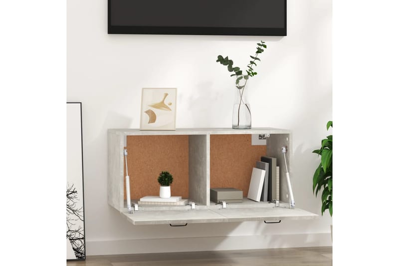 beBasic Seinäkaappi betoninharmaa 80x35x36,5 cm tekninen puu - Harmaa - Talo & remontointi - Keittiö & kylpyhuone - Keittiö & kodinhoitohuone - Keittiön sisustus - Keittiöhylly