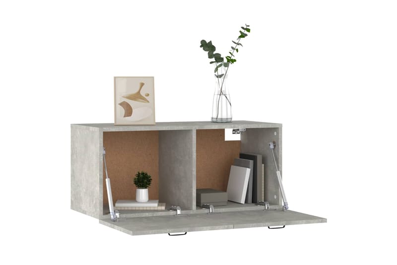 beBasic Seinäkaappi betoninharmaa 80x35x36,5 cm tekninen puu - Harmaa - Talo & remontointi - Keittiö & kylpyhuone - Keittiö & kodinhoitohuone - Keittiön sisustus - Keittiöhylly