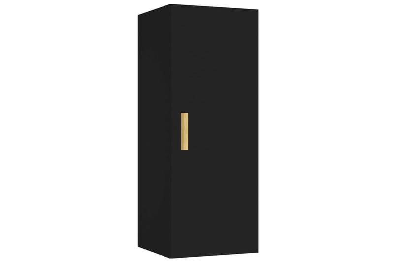 beBasic Seinäkaappi musta 34,5x34x90 cm tekninen puu - Musta - Talo & remontointi - Keittiö & kylpyhuone - Keittiö & kodinhoitohuone - Keittiön sisustus - Keittiöhylly