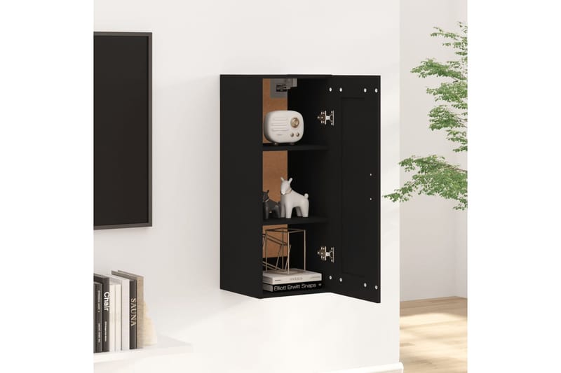 beBasic Seinäkaappi musta 35x34x90 cm tekninen puu - Musta - Talo & remontointi - Keittiö & kylpyhuone - Keittiö & kodinhoitohuone - Keittiön sisustus - Keittiöhylly