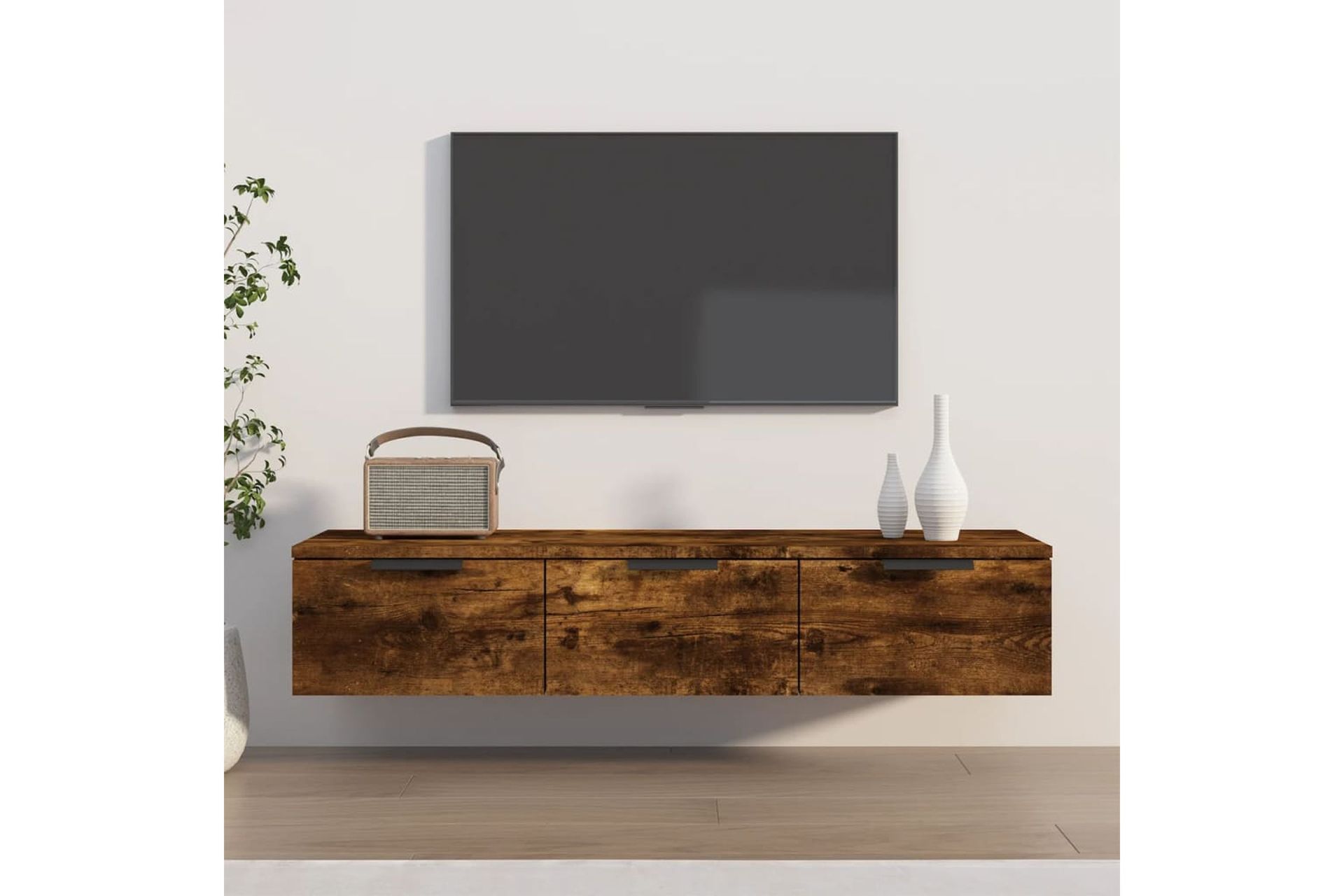 beBasic Seinäkaappi savutammi 102x30x20 cm tekninen puu - Ruskea - Talo & remontointi - Keittiö & kylpyhuone - Keittiö & kodinhoitohuone - Keittiön sisustus - Keittiöhylly