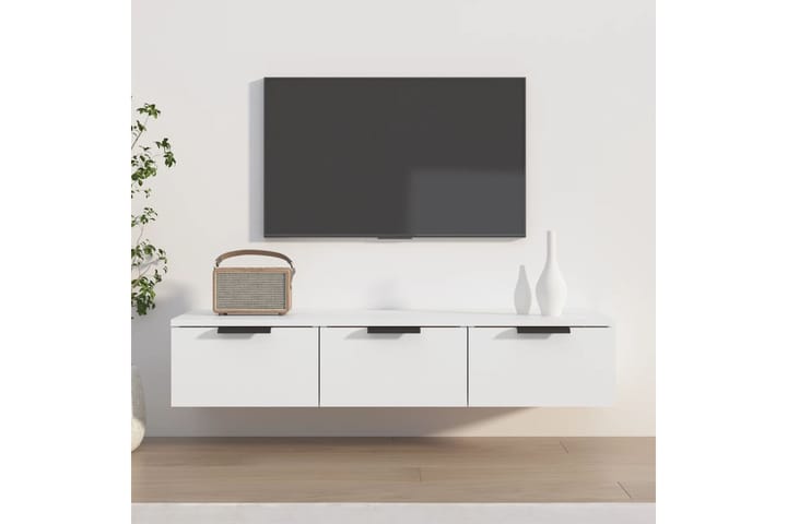 beBasic Seinäkaappi valkoinen 102x30x20 cm tekninen puu - Valkoinen - Seinähylly - Keittiöhylly - Hylly