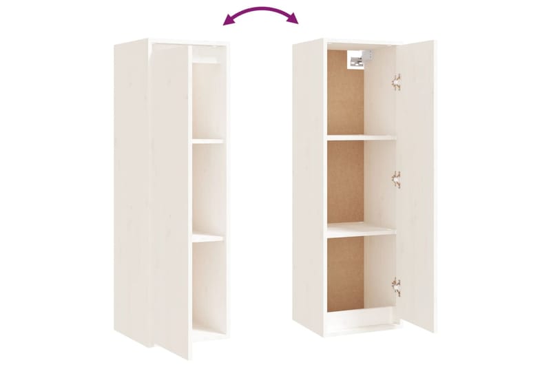 beBasic Seinäkaappi valkoinen 30x30x100 cm täysi mänty - Valkoinen - Talo & remontointi - Keittiö & kylpyhuone - Keittiö & kodinhoitohuone - Keittiön sisustus - Keittiöhylly