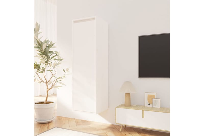 beBasic Seinäkaappi valkoinen 30x30x100 cm täysi mänty - Valkoinen - Talo & remontointi - Keittiö & kylpyhuone - Keittiö & kodinhoitohuone - Keittiön sisustus - Keittiöhylly