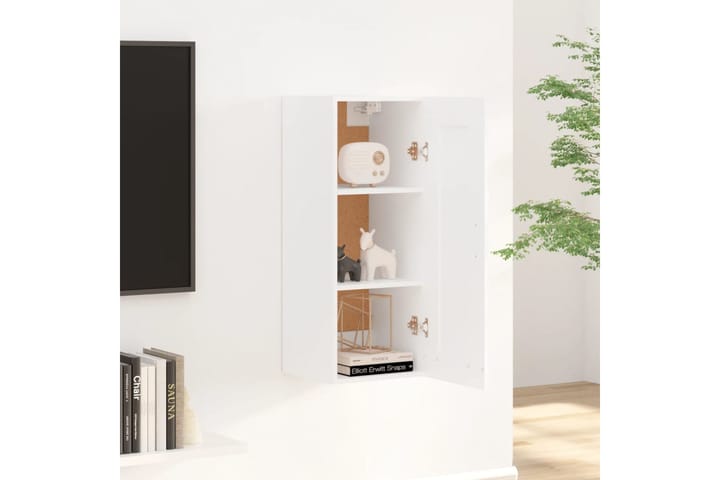 beBasic Seinäkaappi valkoinen 35x34x90 cm tekninen puu - Valkoinen - Seinähylly - Keittiöhylly - Hylly