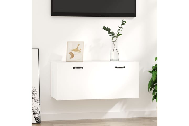 beBasic Seinäkaappi valkoinen 80x35x36,5 cm tekninen puu - Valkoinen - Seinähylly - Keittiöhylly - Hylly