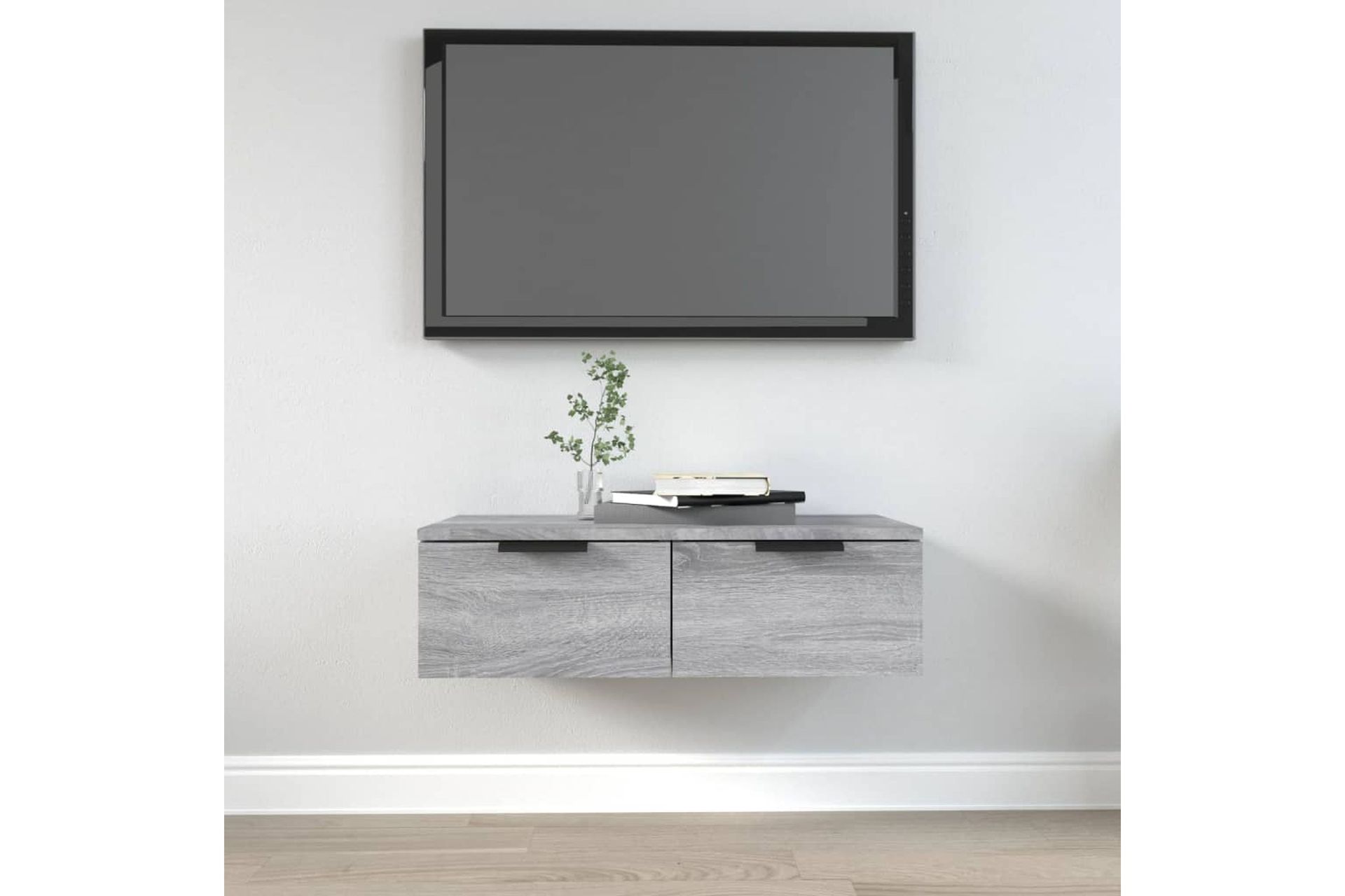beBasic TV-seinäkaappi harmaa Sonoma 68x30x20 cm tekninen puu - Harmaa - Talo & remontointi - Keittiö & kylpyhuone - Keittiö & kodinhoitohuone - Keittiön sisustus - Keittiöhylly