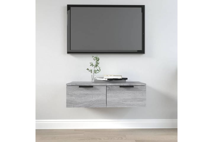 beBasic TV-seinäkaappi harmaa Sonoma 68x30x20 cm tekninen puu - Harmaa - Seinähylly - Hylly - Keittiöhylly