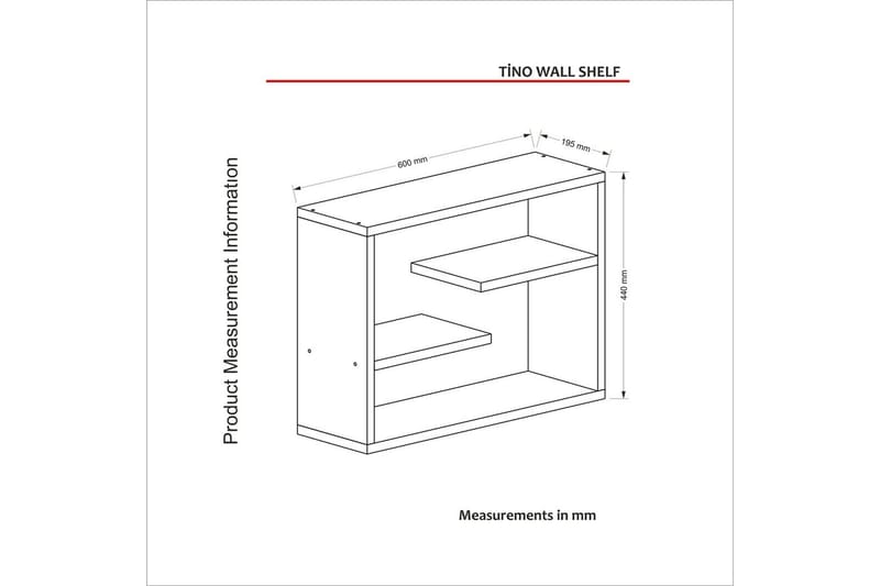 Diren Seinähylly 60 cm - Sininen - Talo & remontointi - Keittiö & kylpyhuone - Keittiö & kodinhoitohuone - Keittiön sisustus - Keittiöhylly