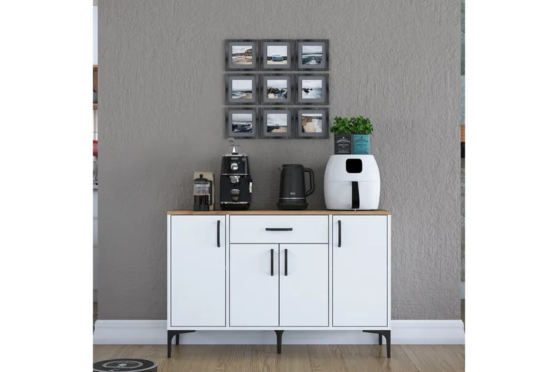 Eligius Alakaappi - Valkoinen/Pähkinäpuu - Talo & remontointi - Keittiö & kylpyhuone - Keittiö & kodinhoitohuone - Keittiön sisustus - Keittiökaappi