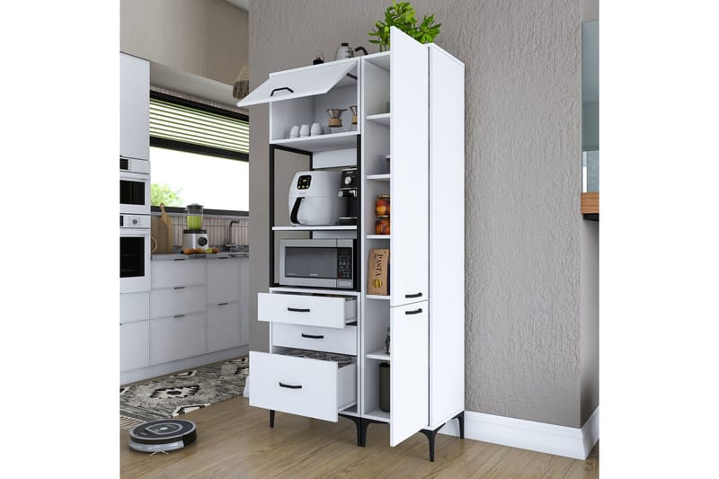 Eligius Korkeakaappi - Valkoinen - Talo & remontointi - Keittiö & kylpyhuone - Keittiö & kodinhoitohuone - Keittiön sisustus - Keittiökaappi