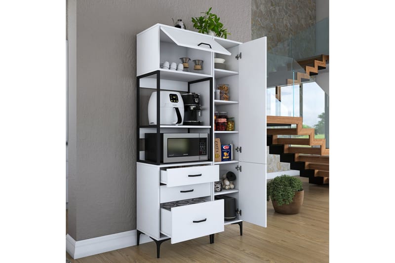 Eligius Korkeakaappi - Valkoinen - Talo & remontointi - Keittiö & kylpyhuone - Keittiö & kodinhoitohuone - Keittiön sisustus - Keittiökaappi