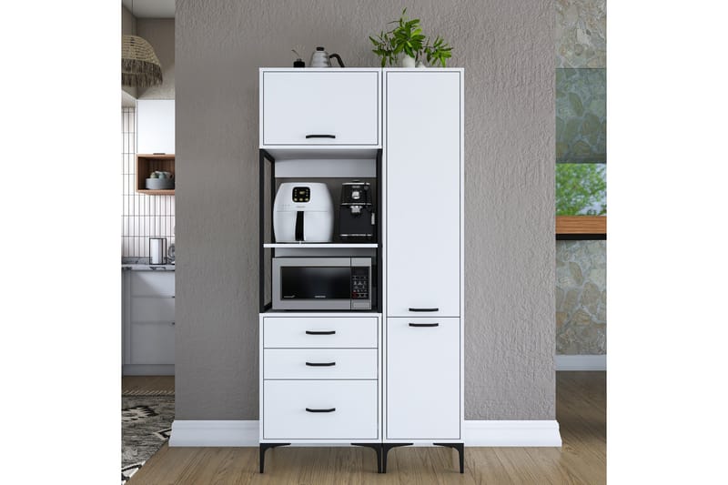 Eligius Korkeakaappi - Valkoinen - Talo & remontointi - Keittiö & kylpyhuone - Keittiö & kodinhoitohuone - Keittiön sisustus - Keittiökaappi