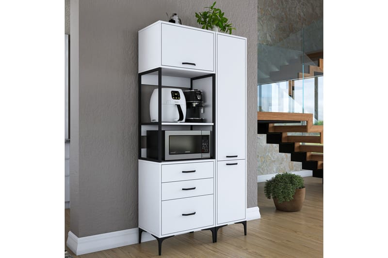 Eligius Korkeakaappi - Valkoinen - Talo & remontointi - Keittiö & kylpyhuone - Keittiö & kodinhoitohuone - Keittiön sisustus - Keittiökaappi