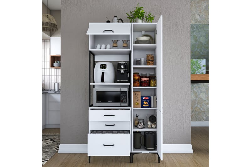 Eligius Korkeakaappi - Valkoinen - Talo & remontointi - Keittiö & kylpyhuone - Keittiö & kodinhoitohuone - Keittiön sisustus - Keittiökaappi