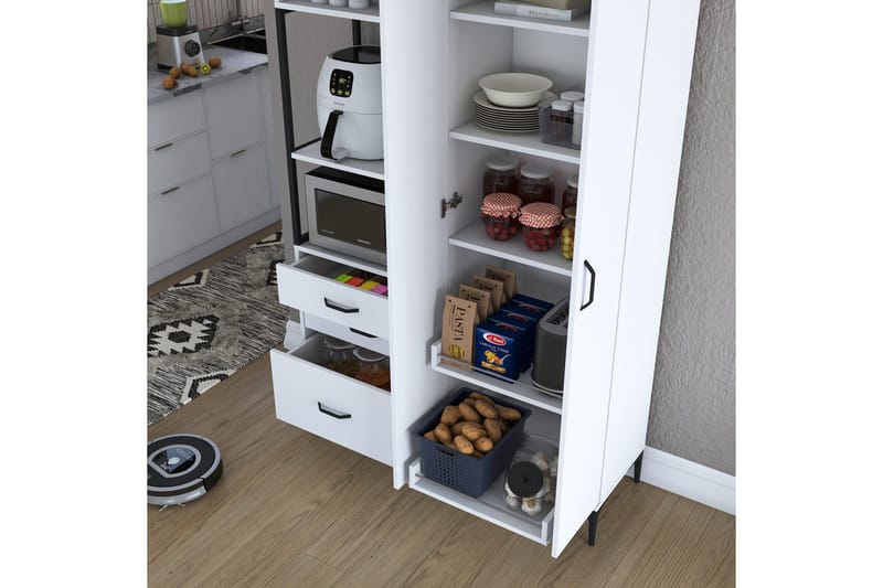 Eligius Korkeakaappi - Valkoinen - Talo & remontointi - Keittiö & kylpyhuone - Keittiö & kodinhoitohuone - Keittiön sisustus - Keittiökaappi